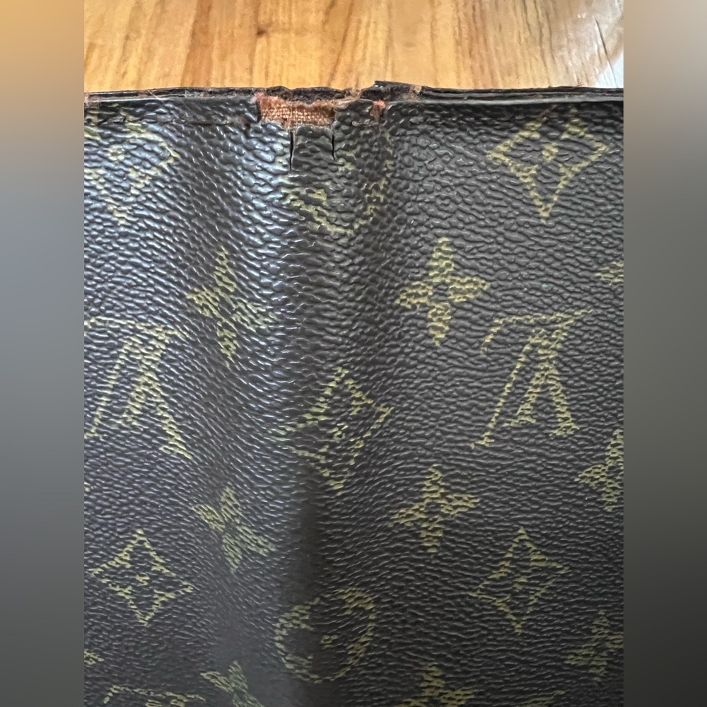 Vintage Louis Vuitton Brown Monogram check book wallet and mini papillon 1980’s - Picture 7 of 16